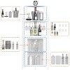 Corner Bar Cabinet with Glass Holder, Industrial Wine Cabinet with Adjustable Shelf, Liquor Cabinet Bar Cabinet, Corner Display Cabinet - 3 of 4
