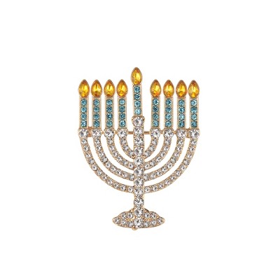 Hallmark Stone Menorah Pin