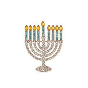 Hallmark Stone Menorah Pin - 1 of 4