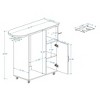 Rolling Ironing Board Cart with Storage - Space Saving Ironing Station w/Adjustable Shelves & Wheels, Multi-Functional Laundry Organizer - 3 of 4