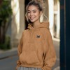 Dalix Butterfly Embroidery Washed Hoodie Sweatshirt Hoodie Fleece Relaxed Fit Lounge Womens - 3 of 4