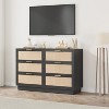 5-Drawer Natural Rattan Dresser - Minimalist Organic Design, Anti-Tip Safety Device, Eco-Friendly Woven Storage Cabinet - 2 of 4