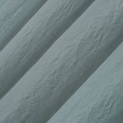 Harbor Blue 95" Sheer Polyester Rod Pocket Curtain Panel