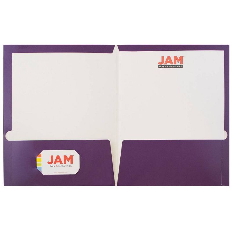 JAM 6pk Glossy Paper Folder 2 Pocket - Purple, 4 of 16
