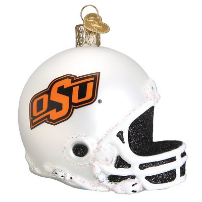 Old World Christmas Blown Glass Ornament for Christmas Tree, Oklahoma State Helmet