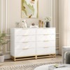 Dresser with 4 Drawer Bedroom,  Wooden Dresser with Metal Legs and Handles, Bedside Storage Unit for Living Room, Hallway, Entryway - 3 of 4