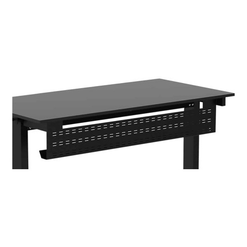 Stand Up Desk Store Under Desk Cable Management Tray Black Horizontal Computer Cord Raceway and Modesty Panel (Black, 51)