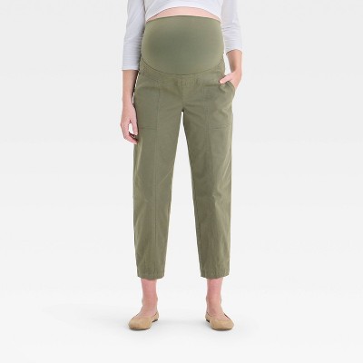 Over The Belly High-Rise Barrel Leg Maternity Pants - Isabel Maternity by Ingrid & Isabel™