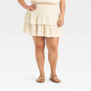 Women's Ruffle Mini A-Line Skirt - Universal Thread™ - 1 of 3