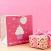 Bows And Sparkles Large Square 'Happy Birthday' Cupcake Gift Bag with Tag Pink - 2 of 3