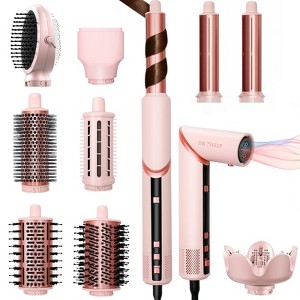Dryhsip 9 in 1 High-Speed Hot Air Hair Styler with Digital Temperature Display,Ionic Technology,3 Heat/Cool Settings,Lightweight for Curly/Wavy Hair - 1 of 4