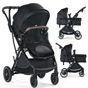 Kinder King 3 in 1 Convertible Baby Stroller, Portable Baby Carriage Pushchair with Adjustable Canopy - 1 of 4