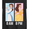 Girls' - Disney Princess - Belle Day and Night Wear Fitted Short Sleeve Graphic T-Shirt - 2 of 4