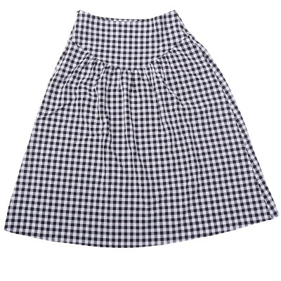 INSPIRE CHIC Women's Gingham Summer Causal Retro Flared Pleated A-Line Midi Skirts