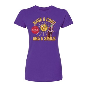 Women's - Coca-cola - Have A Coke And A Smile Fitted Graphic T-Shirt - 1 of 1