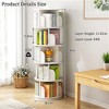 YONWAY Multi-Tier Rotating Bookshelf Tower, 360° Display Round Spinning Bookshelf, Space-Saving for Bedroom, Living Room, Home - 3 of 4