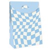 Big Dot of Happiness Blue Checkered Party - Gift Favor Bags - Party Goodie Boxes - Set of 12 - 3 of 4