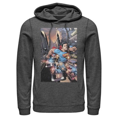 Men's Superman Hidden Hero Glimmer Pull Over Hoodie