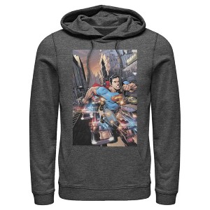Men's Superman Hidden Hero Glimmer Pull Over Hoodie - 1 of 3