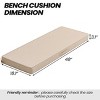Crestlive Products Patio Outdoor Bench Cushion with Ties - 3 of 4