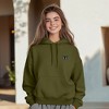 Dalix Butterfly Embroidery Relaxed Hoodie Soft Fleece Sweatshirt Drawcord Fit Lounge Womens - 4 of 4