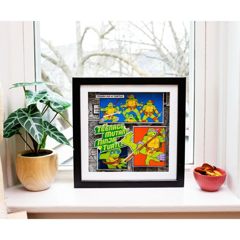 Silver Buffalo Teenage Mutant Ninja Turtles Wood Frame 3D Shadow Box Wall Art | 14 x 14 Inches, 5 of 9