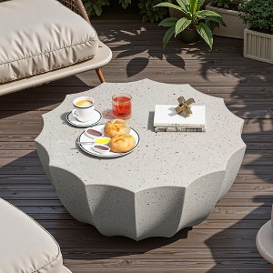 35.43"Coffee Table Indoor Outdoor Furniture Modern Stylish Design Perfect for Patio Garden Backyards Durable - 1 of 4