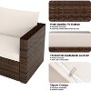 8 Pieces Outdoor Patio Furniture Set, Rattan Wicker Patio Conversation Sets with Cushions, Coffee Table and Storage Box - 3 of 4