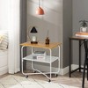 Tangkula 2-Tier Folding Rolling Cart Kitchen Utility Cart Tool-Free Installing - 4 of 4