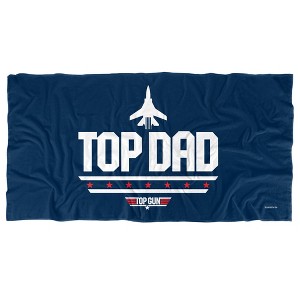 Top Gun Top Dad 30” x 60” Beach Towel - 1 of 4