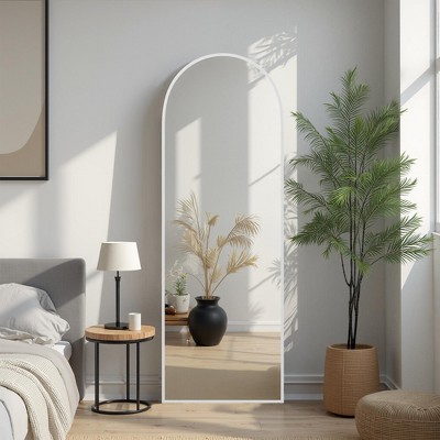 Gold 65x22 inch Metal Arch Stand Full Length Mirror