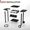 ROVSUN 2 Burner Portable Propane Griddle, 20000 BTU Rolling Flat Top Gas Grill with Electronic Ignition & Regulator for Outdoor Camping BBQ Tailgating - 3 of 4
