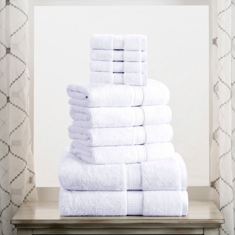 Premium Cotton 800 GSM Heavyweight Plush Luxury 10 Piece Bathroom Towel Set by Blue Nile Mills, 3 of 11