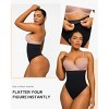 SHAPELLX Shapewear Tummy Control Seamless High Waisted Body Shaper Waist Slimming Thong Underwear Girdle Tummy Slimmer—Black 38 - 3 of 3