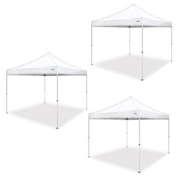 Caravan Canopy Pro 2 10 x 10 Foot Straight Leg Instant Canopy, White (3 Pack)
