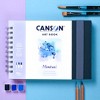 Canson Artist Series Montval Watercolor Art Book, Fabric Cover, Side Wire Binding, 48 Sheet, 7.8x7.8 inch, 1 Count - 2 of 4
