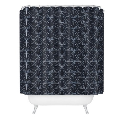 Holli Zollinger Sun Tile Dark Shower Curtain Navy - Deny Designs