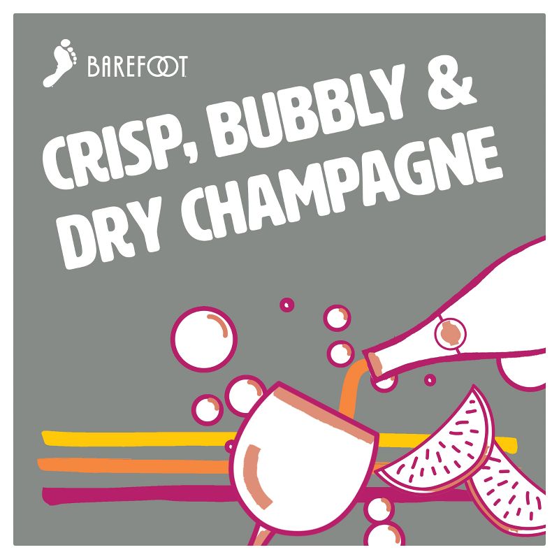 Barefoot Bubbly Brut Cuvee Champagne Sparkling Wine - 750ml Bottle, 6 of 9