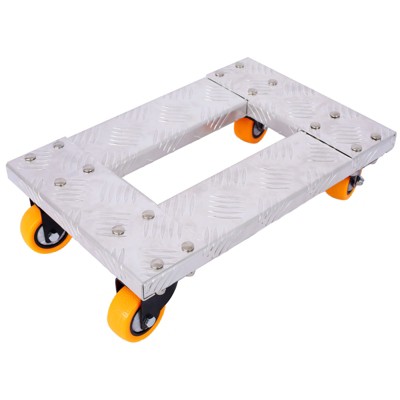 HANPURE Movers Dolly Heavy Duty Furniture Dolly Trolley Cart  18''x12'' Aluminum Frame with 3'' TPU Professional Casters with Brake Option