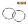 Unique Bargains Carbon Steel Loose Leaf Binder Snap Shower Curtain Rings 20 Pcs - 3 of 4
