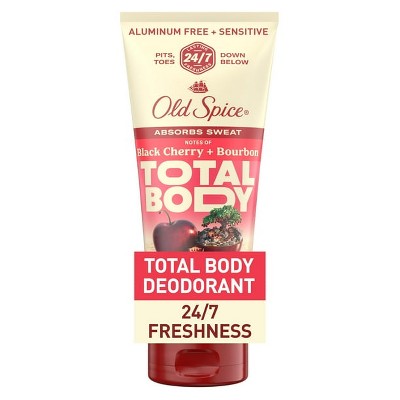 Old Spice Whole Body Deodorant Lotion, Aluminum Free Black Cherry + Bourbon Scent, 3 oz