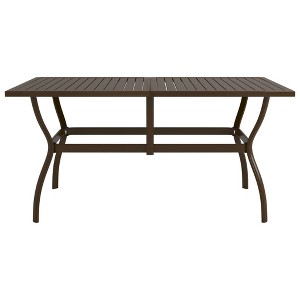 vidaXL Outdoor Dining Table Patio Table Porch Deck Garden Furniture Steel - 1 of 4