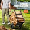 VEVOR Firewood Log Cart, 250 lbs Capacity, Outdoor and Indoor Wood Rack Storage Mover with PU Wheels & Waterproof Cloth,Heavy Duty Steel Dolly Hauler - 3 of 4