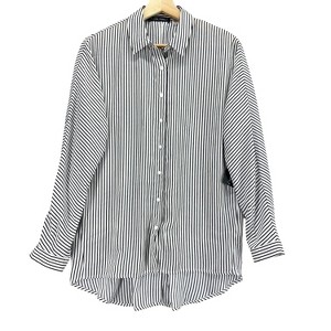Women's Wo' Striped Button Up - BLACK TAPE - 1 of 2