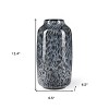 HomeRoots 12" Black Mottled Cylinder Glass Table Vase - 3 of 4
