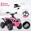 Costway Kids Ride on ATV 12V 4 Wheeler Quad Toy Vehicle with LED Lights - 3 of 4