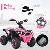 Costway Kids Ride on ATV 12V 4 Wheeler Quad Toy Vehicle with LED Lights - image 3 of 4