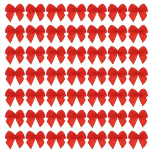 Unique Bargains Craft DIY Gift Packaging Accessories Satin Mini Flower Bows - 1 of 4