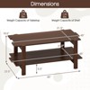 Costway 2-Tier Coffee Table Irregular Center Table with Open Storage Shelf Cocktail Table Walnut/Black/Brown/White - 3 of 4