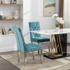 APRILSOUL38.20"Set of 2 Modern Dining Chairs with Plush Velvet Upholstery, Sturdy Stainless Steel Legs - 2 of 4